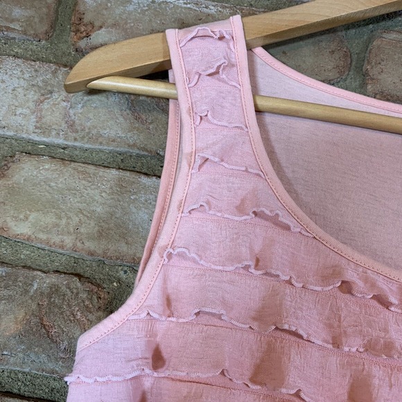 Loft Petites - Ruffled Tank Blouse - Size SP - Pink - Picture 5 of 7